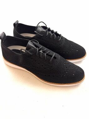 Original Grand Black Knit Oxford LightweightComfort Lace-Up Casual Shoes US 8.5